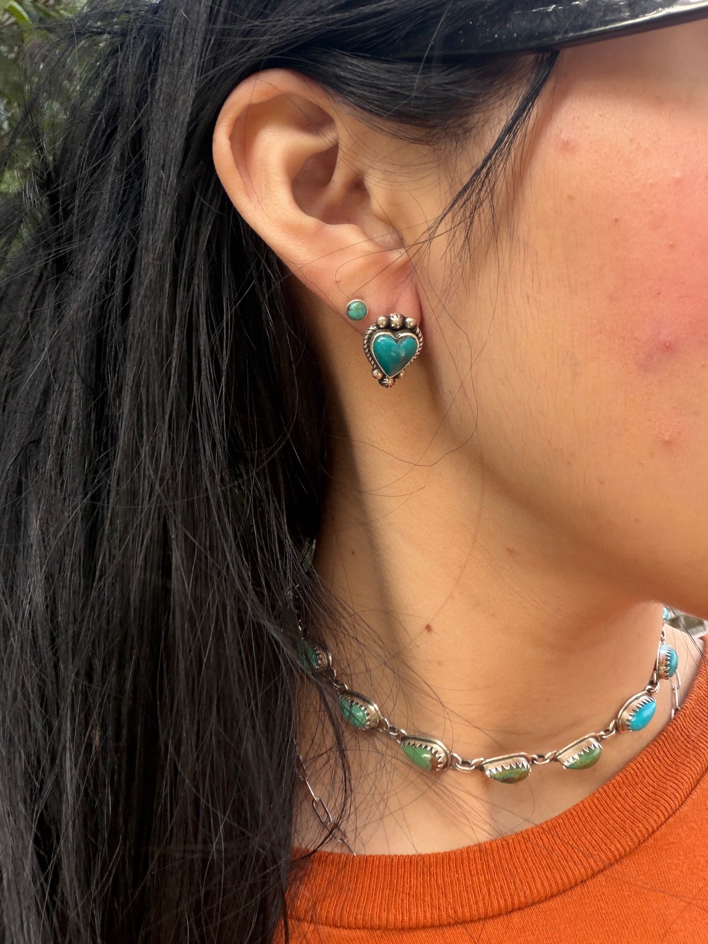 Heart Turquoise Studs