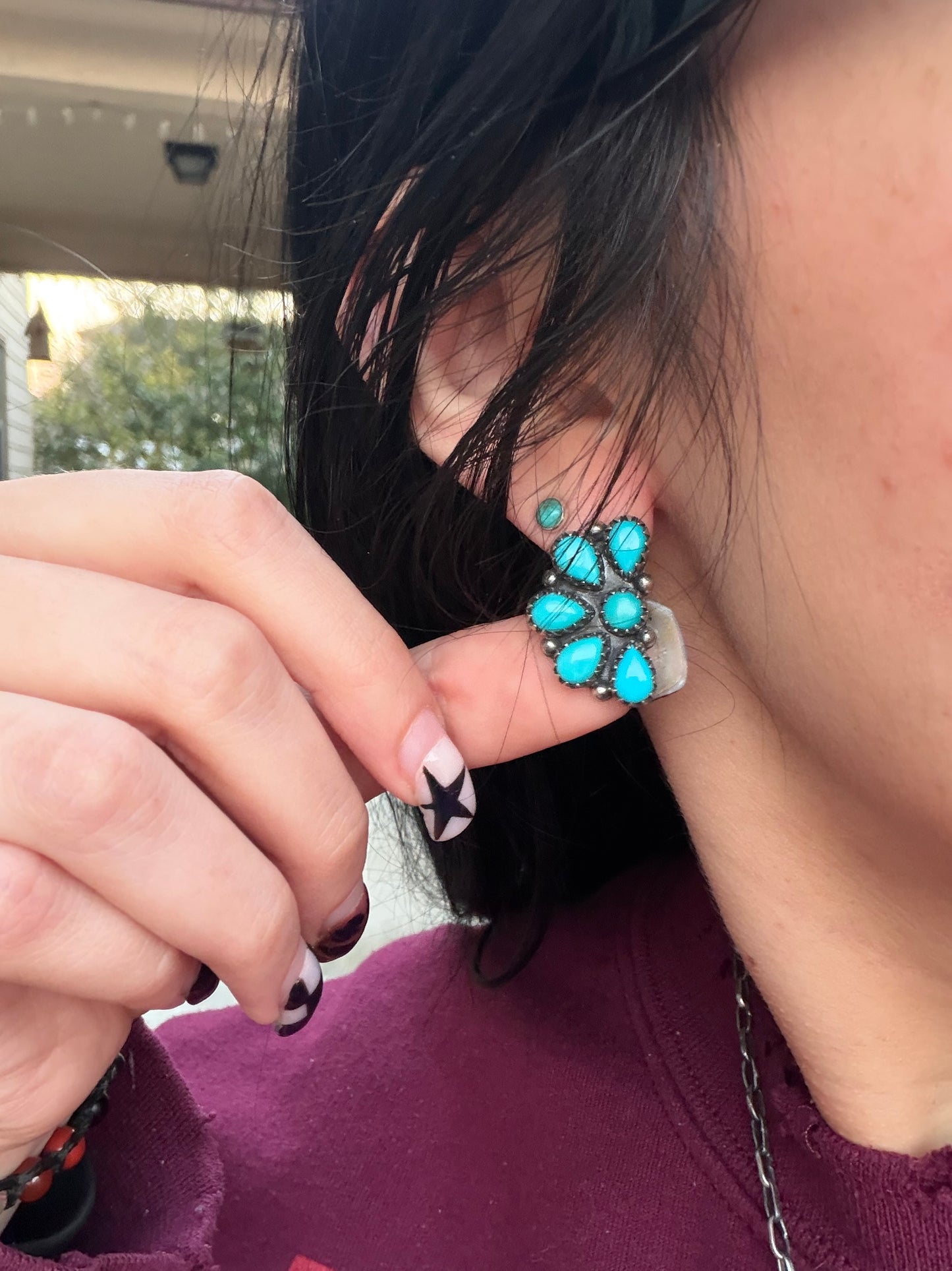 Half Cluster Earrings