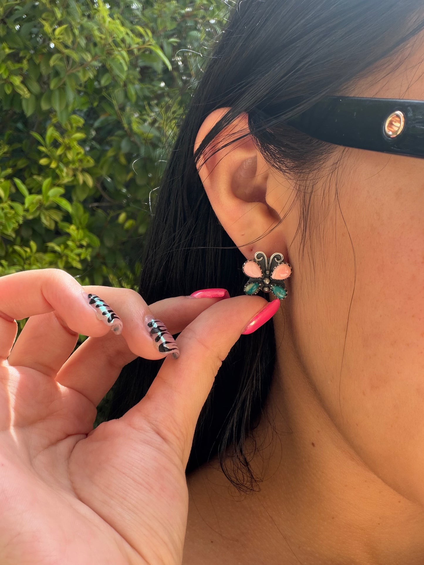 Butterfly earrings studs
