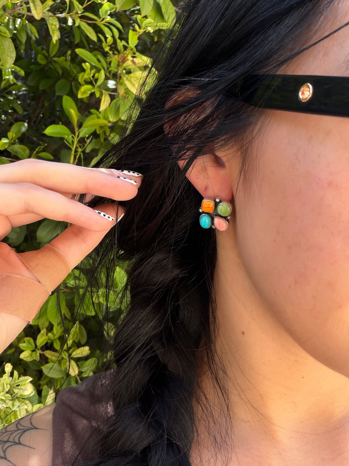 Multi Stone Earring Studs