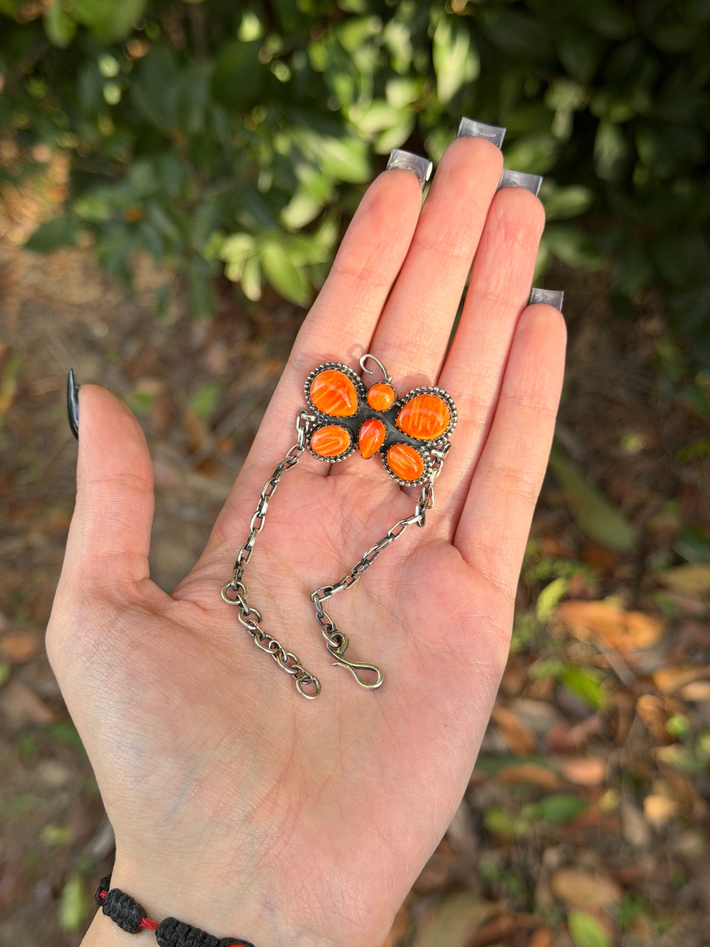 Orange Spiny Butterfly Bracelet (**MISSING ANTENNA)