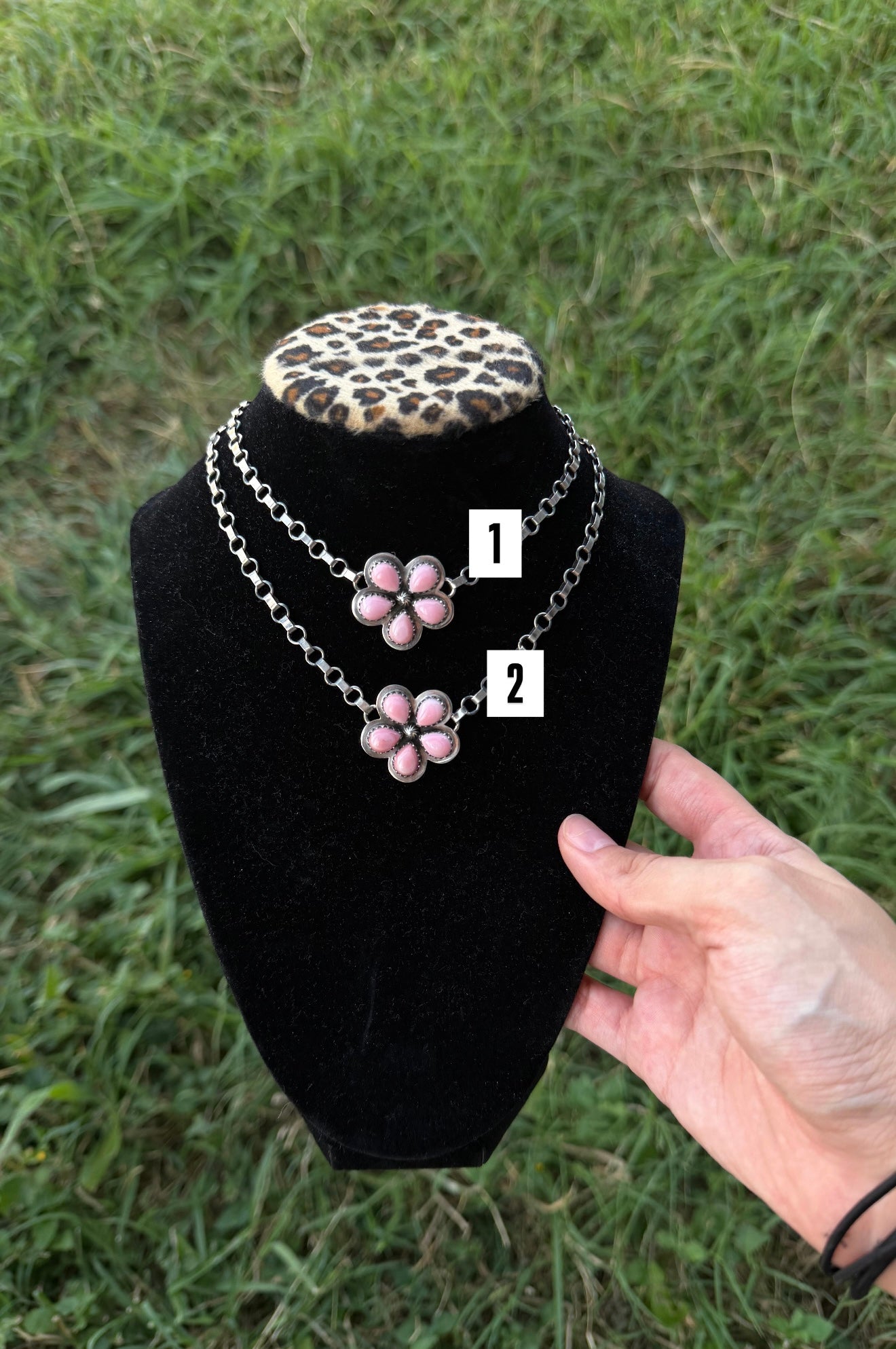 Pink Conch Flower Chokers