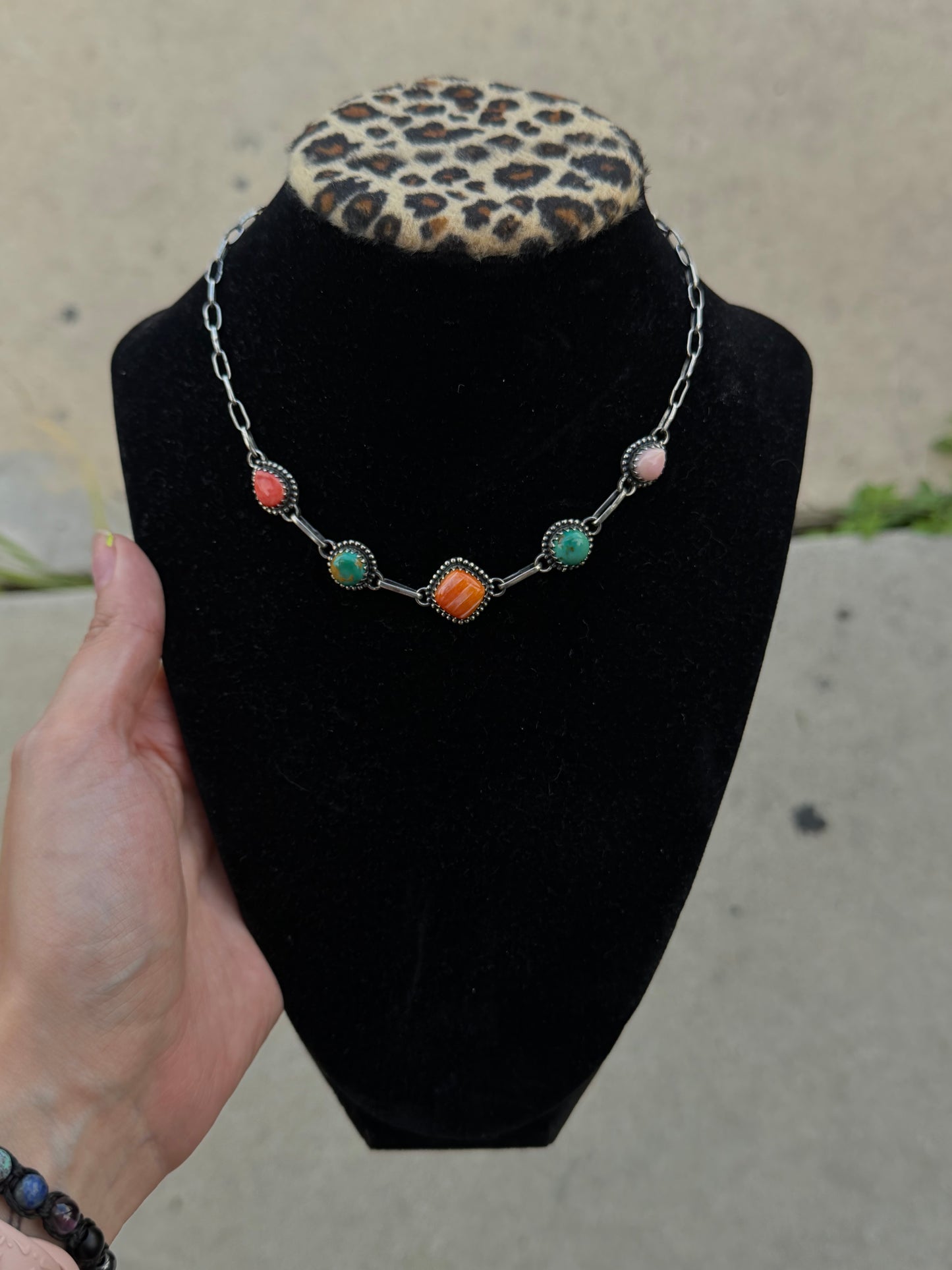 Multi Stone Choker Necklace