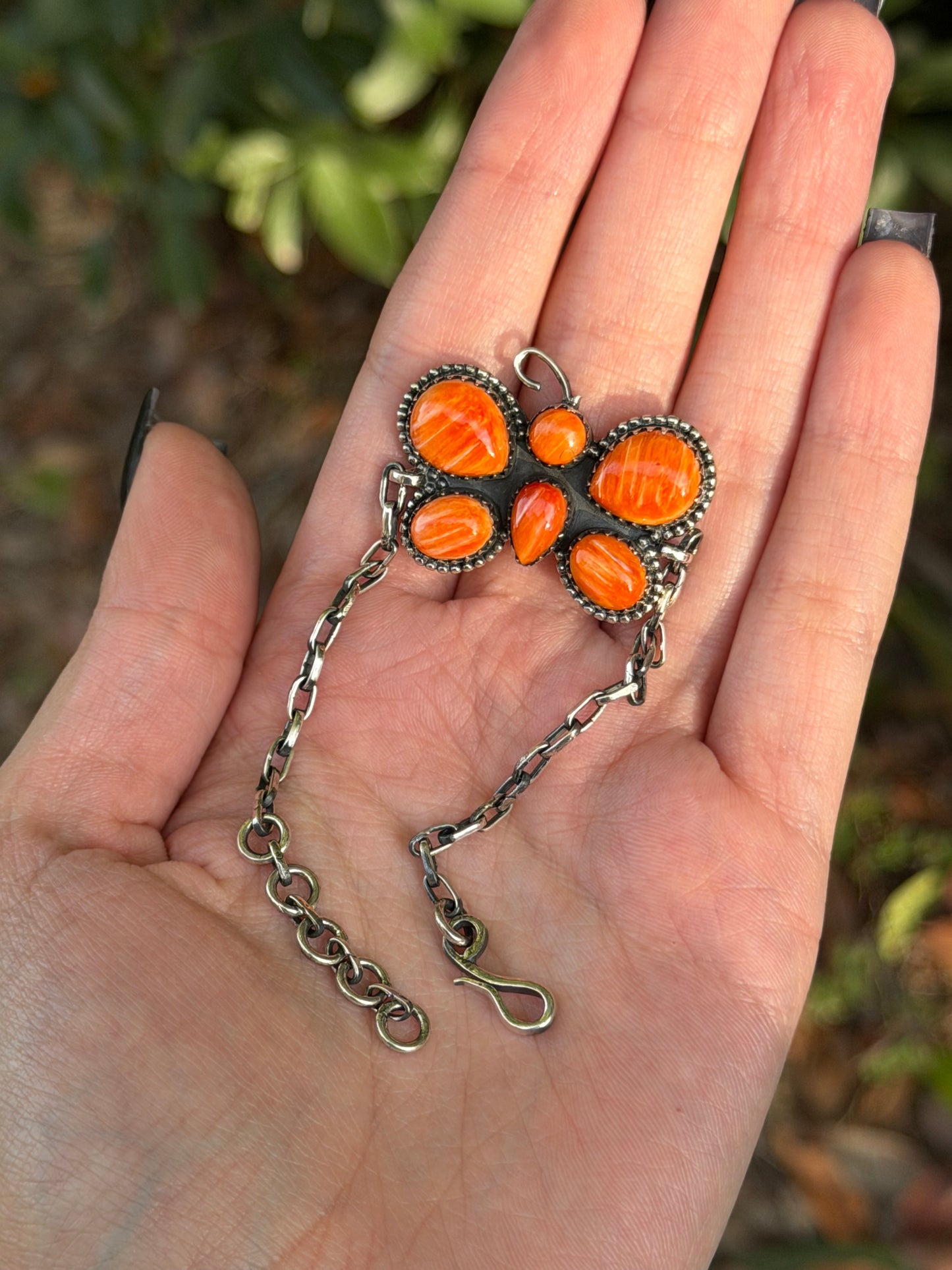 Orange Spiny Butterfly Bracelet (**MISSING ANTENNA)
