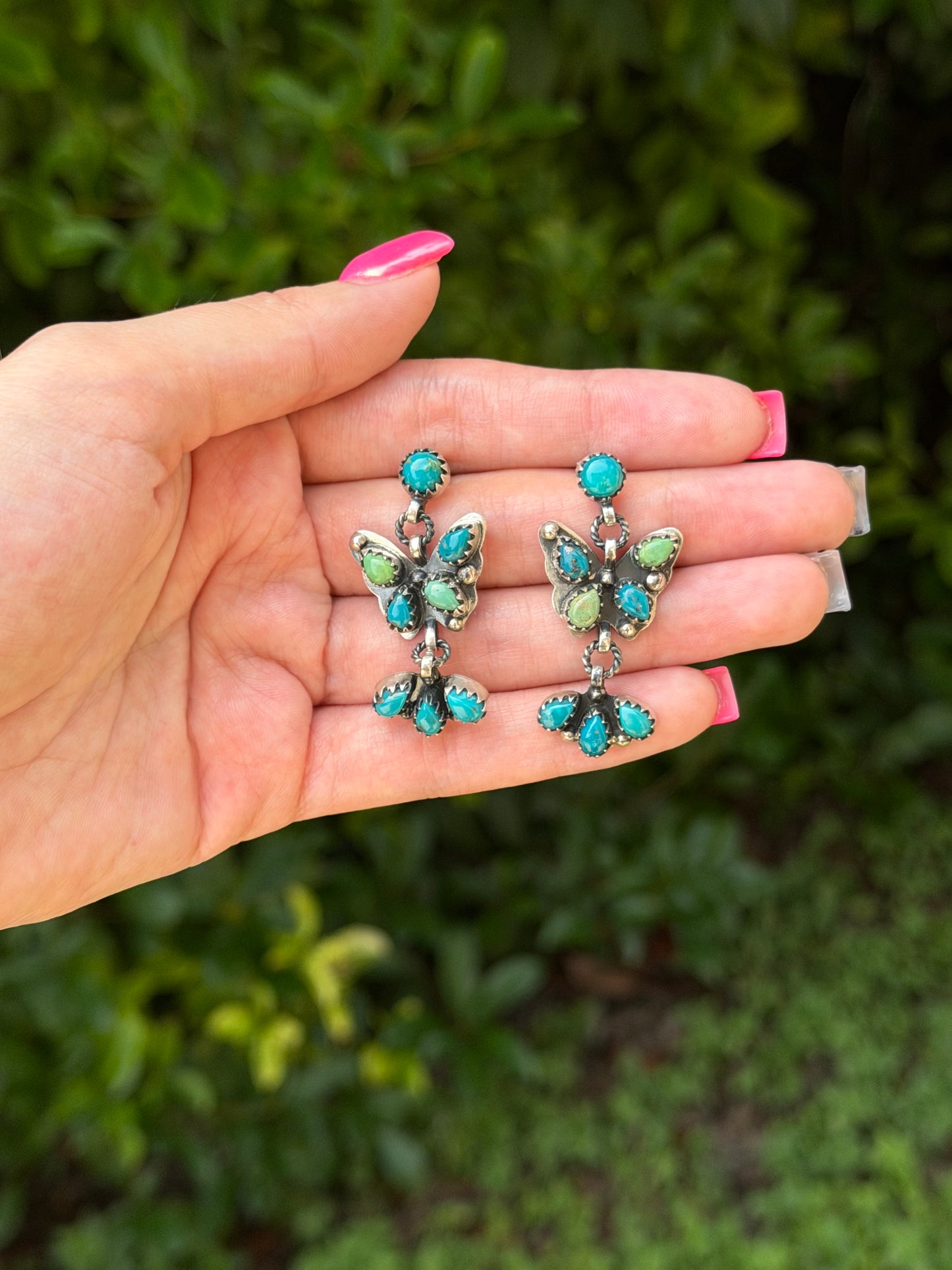 Butterfly dangle earrings