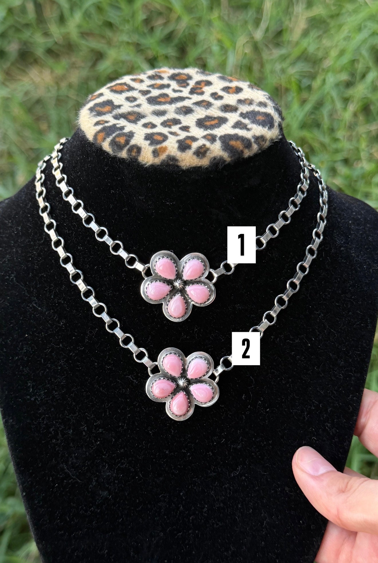Pink Conch Flower Chokers
