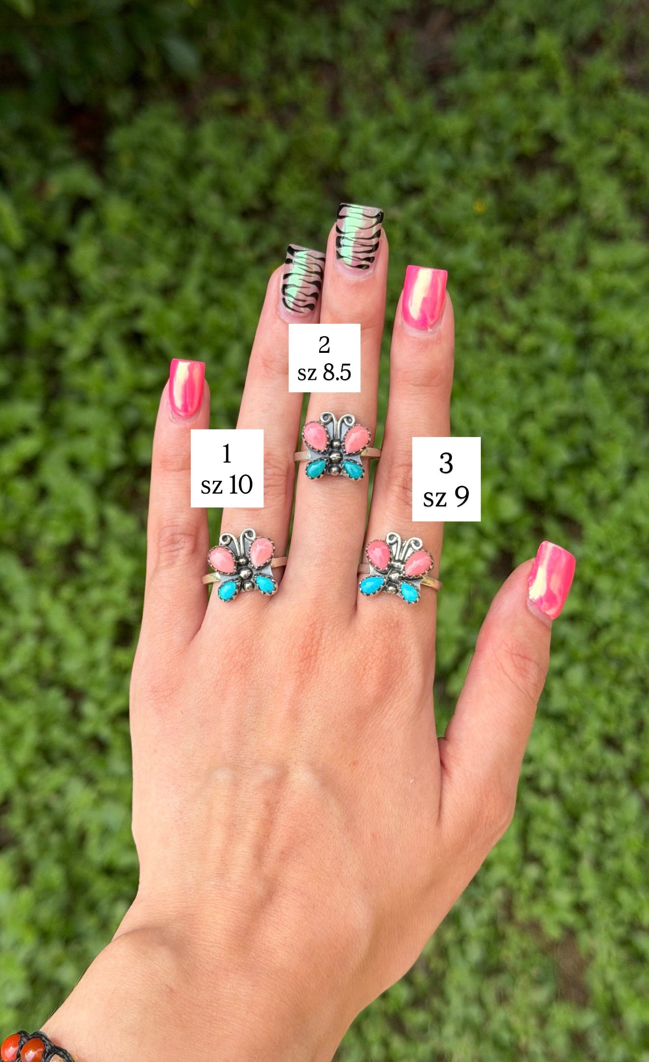 Mini butterfly rings