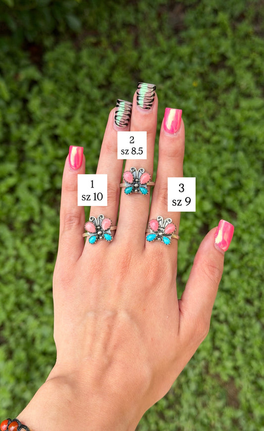 Mini butterfly rings