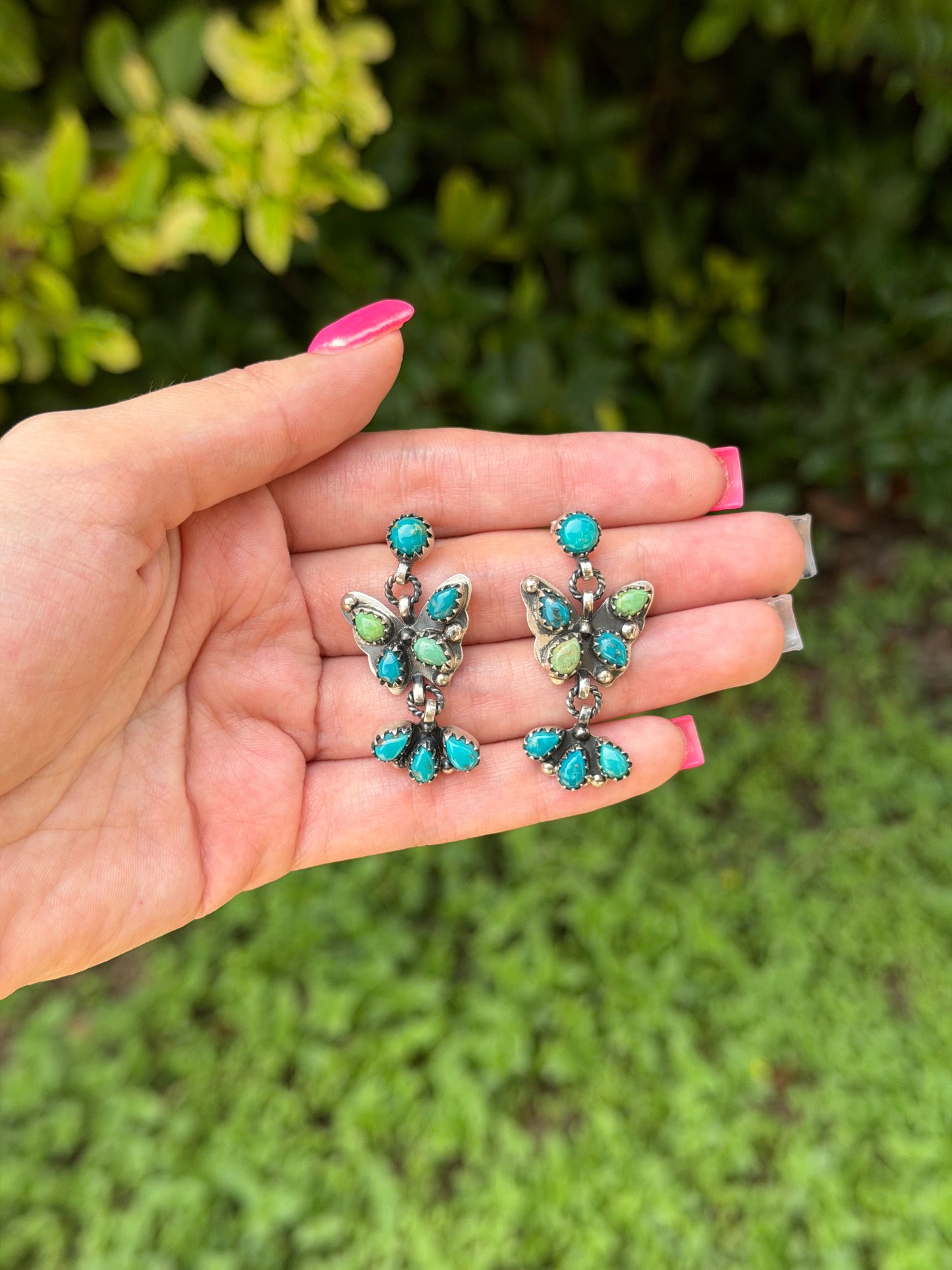 Butterfly dangle earrings