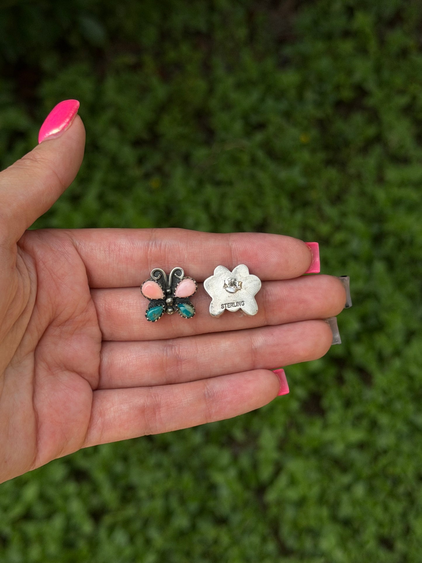 Butterfly earrings studs
