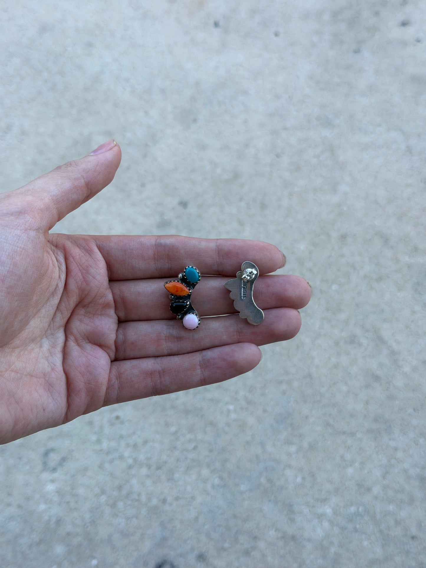 4 Multi Stone Crawler Earrings