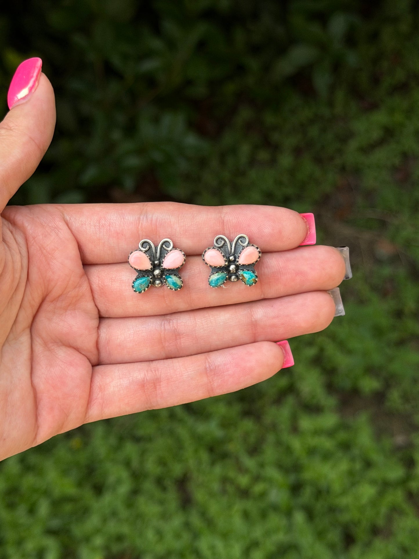 Butterfly earrings studs
