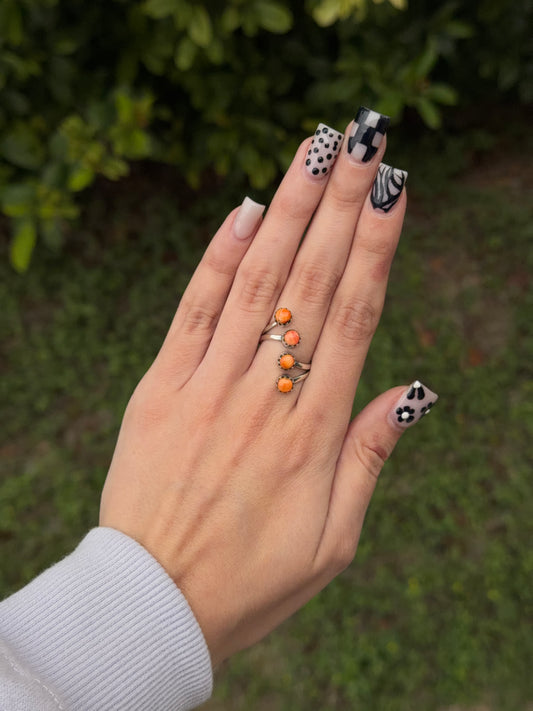 Orange spiny ring (sz 7-8)